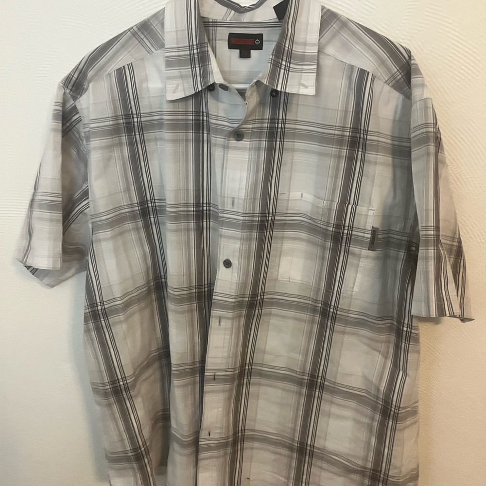 Wolverine Men's Black and White Plaid Shirt